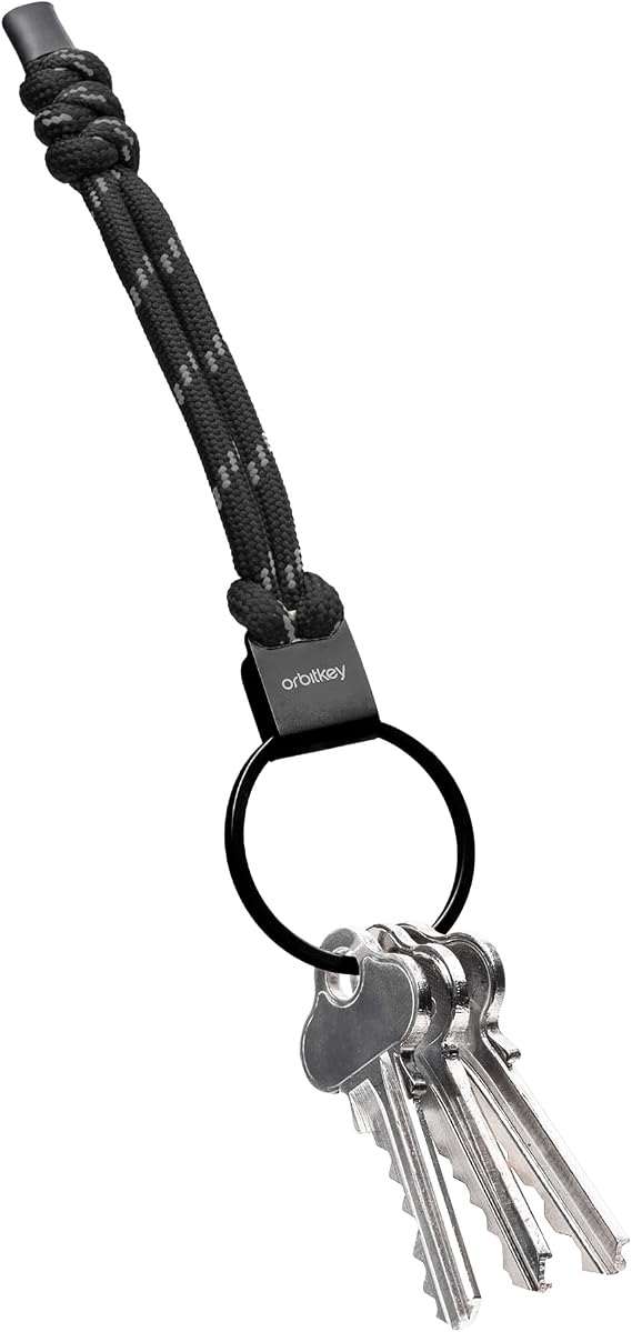 orbitkey Urban Loop Keychain Paracord Wrist Lanyard with Stainless Steel Quick-Release Lock