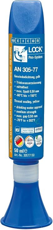 WEICON Lock® AN 305-77 50 ml Thread Seal DVGW and Drinking Water Approval