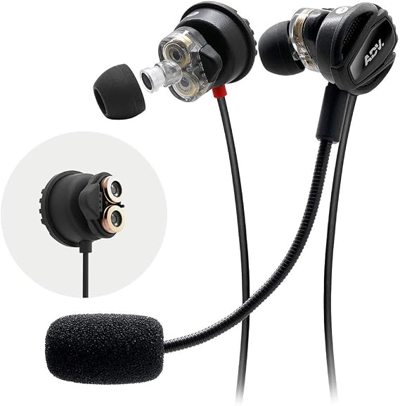 ADV. NSMO JR 2-Driver Gaming Earbuds Headset with Dual Mic [Detachable & Built-in] and Volume Control for Mobile Gaming, Nintendo Switch, Xbox One, PS4, Pro, PC