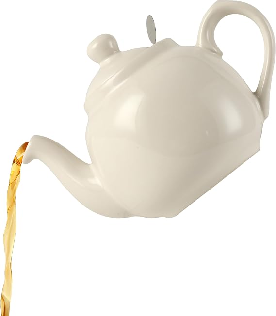 Farmhouse Teapot with Infuser, Ceramic, Matte Ivory, 2 Cup (600 ml)