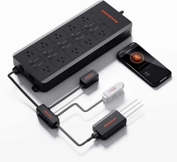 Spider Farmer GGS AC10 10-Way Power Strip Set App Based Controls