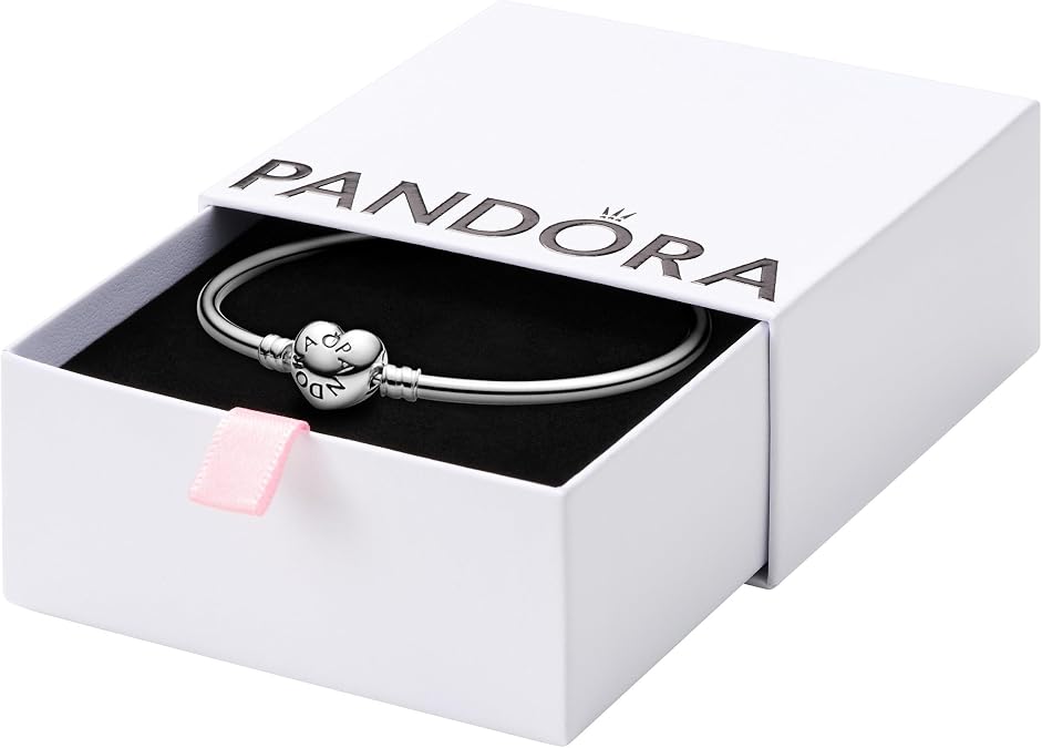 PANDORA Bangle with Heart Clasp