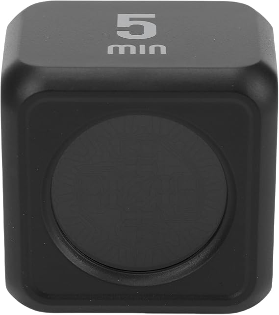 Productivity Visual Timer, 4 Preset Timers 5 10 25 50 Min Dual Timing Modes Gravity Sensor Timer, Flip Cube with Visual Progress Bar Silent Operation for Work Study Kitchen (Black)