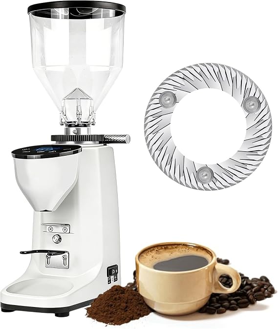 Coffee Grinder with 60mm Flat Burrs, 19 Grind Settings, 500g Hopper, LED Touchscreen Interface