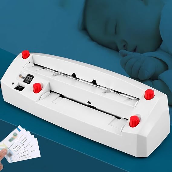 Business Cutter Card Business Card Cutting Machine with 9 Blade Sets and Auto Induction, 1-18mm Position Adjustment, Forward/Reverse Design - No Burrs