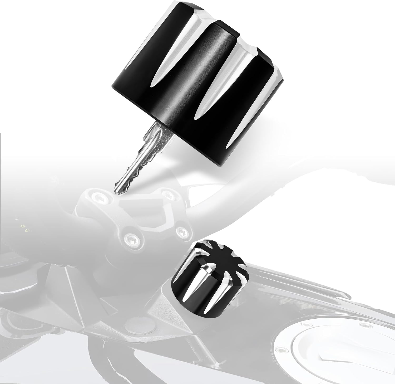 Hidden Key Cover for Can Am Spyder Accessories, Ignition Key Holder Key Shell Compatible with Spyder F3  RT  RT-S  RS  RS-S  ST  ST-S 2015-2024