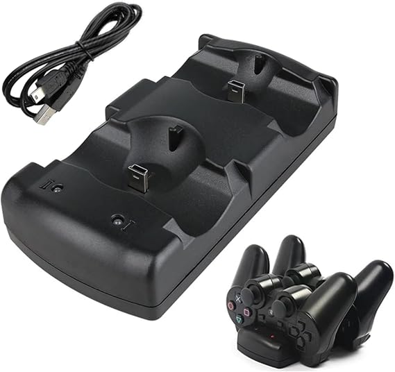 Dual Charger Dock for PS3 & Move Controllers with LED