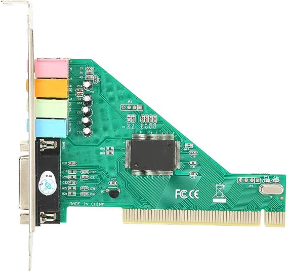 PCI Sound Card 4.1 Internal Stereo Surround Sound Card Audio Card for Desktop Computer, CMI8738 Chip, For Windows 98 / for Windows2000 / XP / NT signal voltage (0.5V~5V)