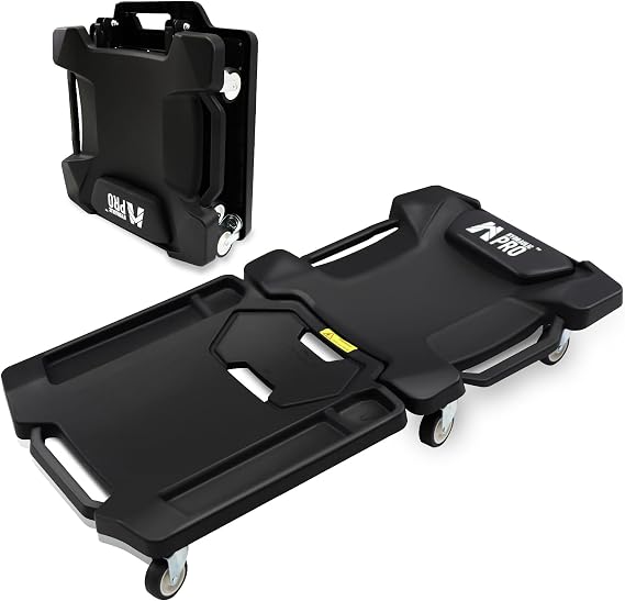 41" Foldable Mechanic Creeper, 330 LBS Low Profile Creeper with 6 Wheels