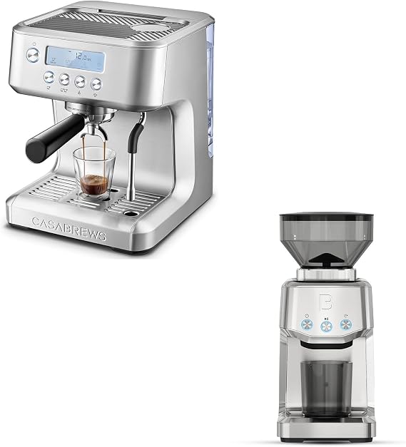 CASABREWS Ultra Espresso Machine with Tornado Basic Coffee Grinder