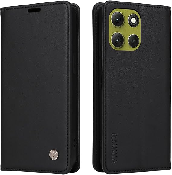 モトローラ Moto G86 5G 用ケース PU レザー ウォレットカバー、隠し磁気開閉フリップフォリオケース、カードホルダーとスタンド機能付き、Motorola Moto G86 5G用電話カバー、ブラック