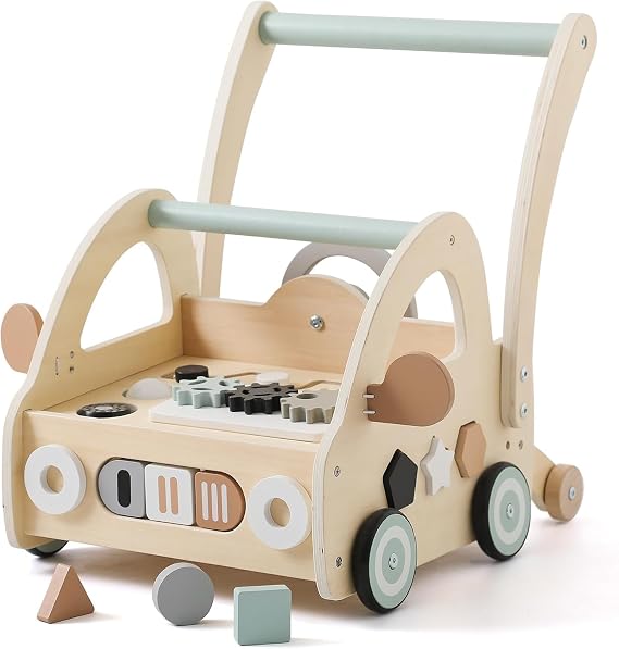 Wooden Baby Walker, Baby Push Walker, Montessori Wooden Walkers for Babies, Baby Walkers for Boys and Girl
