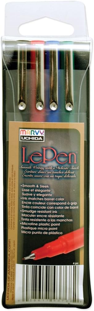 Uchida Marvy 0.03mm Point Le Pen Set, Assorted Color