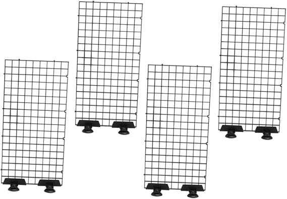 4 Sets Aquarium Fish Tank Separators Plastic Grid Isolation Plates with Clamps for Aquarium Dividers and Pet Cage Separation