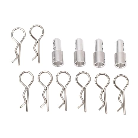 4Pcs RC Body Post Mount Stable High Strength Silver Rugged RC Car Shell Column For MJX 1/14 14301 14302 RC Car