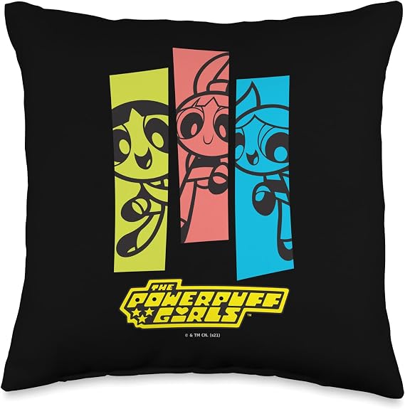 Powerpuff Girls Three Power Puffs Throw Pillow