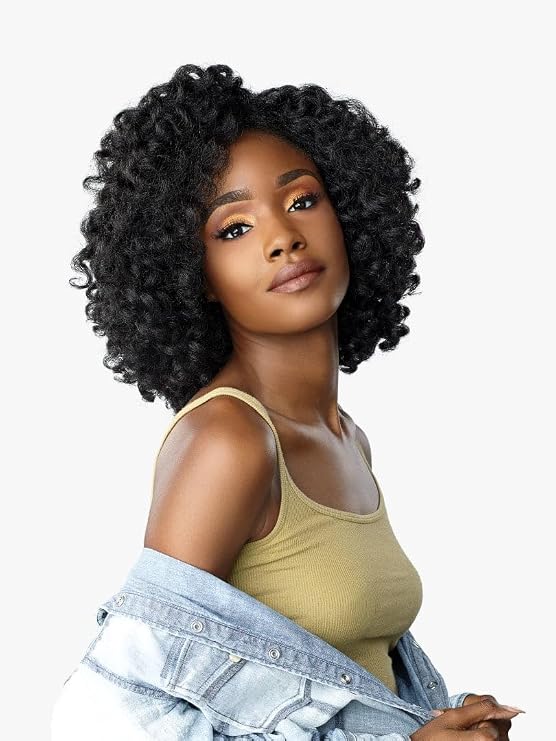 Sensationnel Curls Kinksandco Half Wig-Role Model, 1 JETBLACK