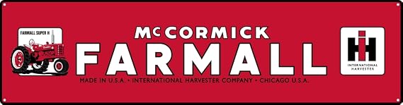Farmall Large Horizontal Metal Sign
