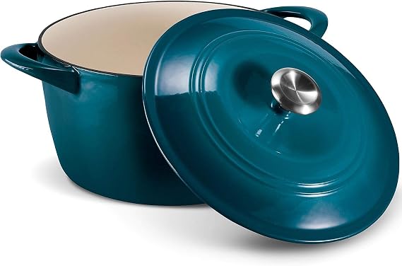 Tramontina Enameled Cast Iron 7-Quart Covered Round Dutch Oven (Red)