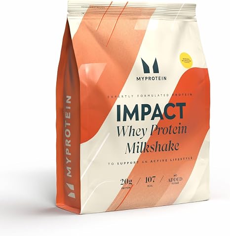 Myprotein Impact Whey Protein Milkshake - Banana Milkshake 30 Servings - 870 g Up to 20 g Protein Creamy Delicious and Only 107 kcal
