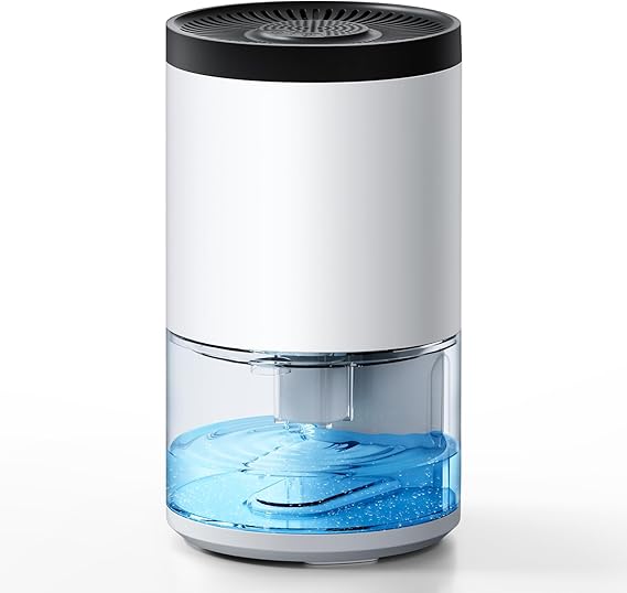 Jonwall Dehumidifier for Home, Portable Mini Dehumidifiers 1000ml Electric Dehumidifier with Auto Shut Off & 7 Colorful LED Light, Quiet Small Dehumidifiers for Bedroom Bathroom Wardrobe Closet RV
