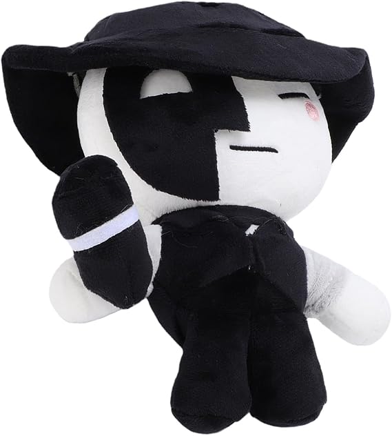 CCYLEZ 7.9 Inch Soft Stuffed Doll | Black White Gaming Character Collectible Plush Toy