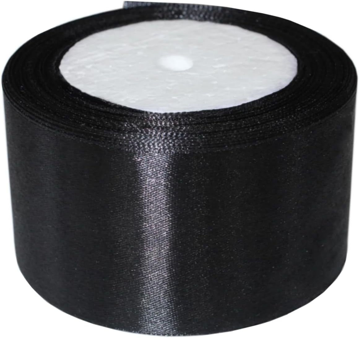 Model Worker 2 Wide Solid Single Face Satin Ribbon 25 Yards for Wedding Details, Sewing Projects, Gift Wrapping, Invitation Embellishments and Crafting Projects Black