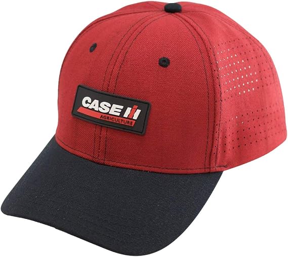 Case IH Two Tone Patch Logo Cap with Vented Rear Panels Red/Black
