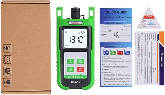 1310/1550m FTTH Tester KLS-35-SM Pocket Sized Optical Single Mode Light Source OLS Optical Universal Connector:FC+SC+ 2.5mm Output Stability:0.05dB