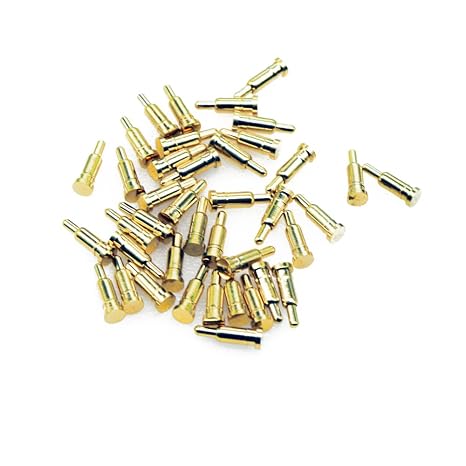 Treedix 30PCS Gold Plated Spring Loaded Thimble Pogo Pins Probes 2mm Dia 6mm Height Pogopin Header Target Connector Through Hold PCB Test Pin, Thimble, Signal Pin