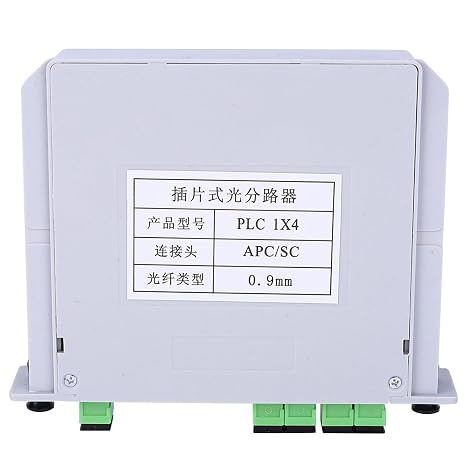 PLC Splitter, SCAPC Fiber Optic Splitter, 1x4 Cassette Card Inserting, Optic Fiber Splitter for Home Wiring, Engineering Projects, Fiber Optic LAN, Network Rooms