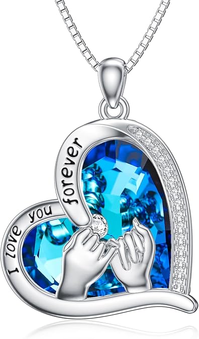 PELOVNY Mother's Day Gifts Mother Father Daughter Brother Necklace 925 Sterling Silver Mothers Day Birthday Graduation Gifts Necklace Family Jewelry Gifts for Women Men Mom Daughter Brother
