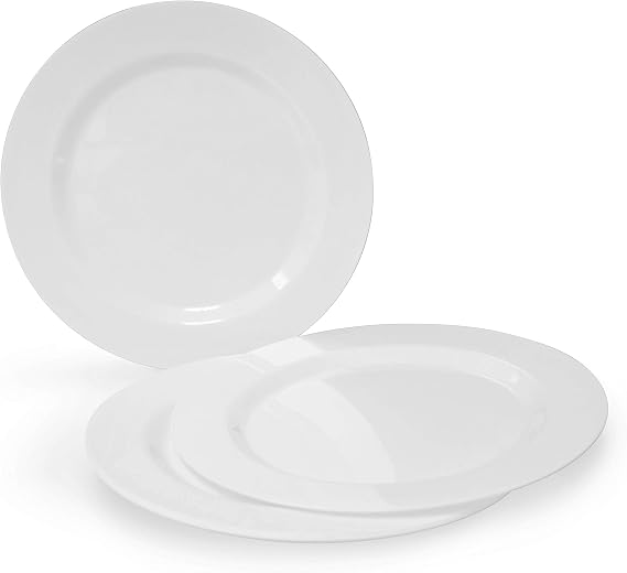 OCCASIONS 360 Pcs set (60 guest) Wedding Disposable Plastic Plate and Silverware Combo 10.5" + 7.5" + Silverware (Double Fork) (Plain White Plates, Silver silverware)