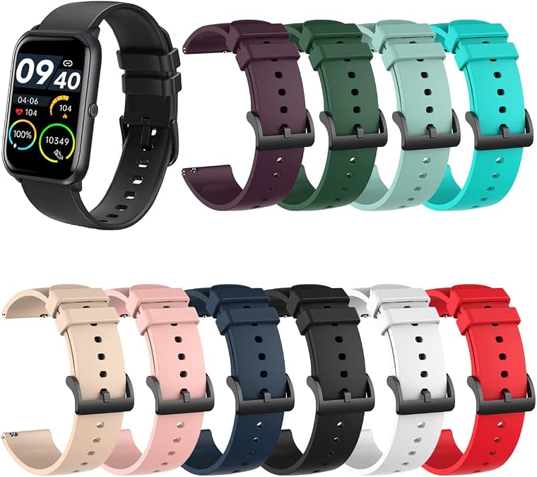 Compatible for Fitpolo AR-01/MorePro AIR2 Bands, Adjustable Replacement Straps Soft Silicone Wristband for MorePro H86 Accessories