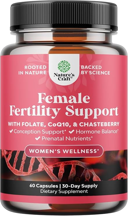 Female Fertility Support Capsules with Prenatal & CoQ10 - 60 Count
