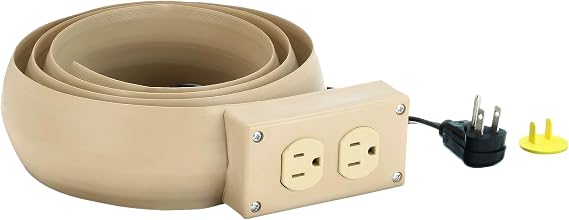 Electriduct Lay Flat Power Extension Cord Cover - 4 Feet - Beige