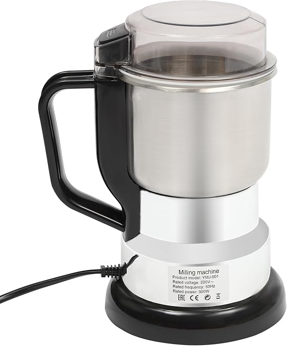 Electric Coffee Grinder 300 W Removable Bean and Spice Mill with Stainless Steel Grinder Coffee Grinder for Coffee Beans Spices Nuts and Grains (500 ml)