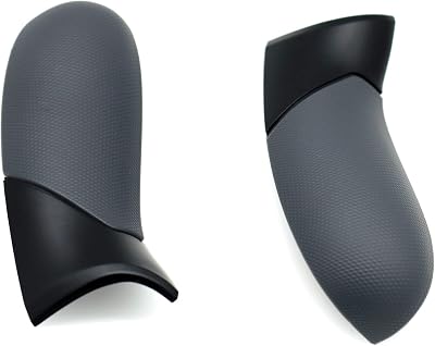 Deal4GO Gray Soft Touch Rubberized Right Left Side Rails Replacement Rear Handle Grips Back Panels for Xbox One Elite Controller 1698 Third-Party