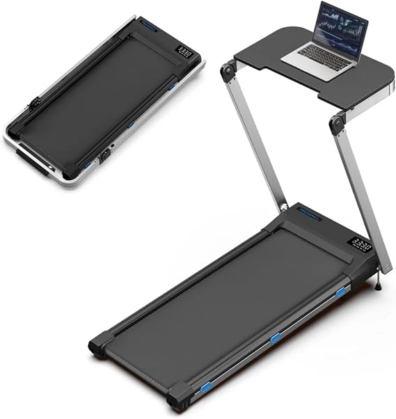 Cardirun 3 in 1 Foldable Treadmills for Home Office,3.0 HP Quiet Walking pad with Detachable Desktop,Portable Treadmill with Incline,350 LBS Capacity