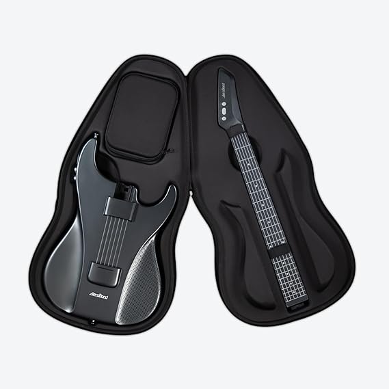 AeroBand Guitar Smart Guitar With Silicone Strings, Travel Silent Guitar With Detachable Fretboard, Headphone Jack, Built-in Speaker and Drum system, Aeroband APP Play, MIDI