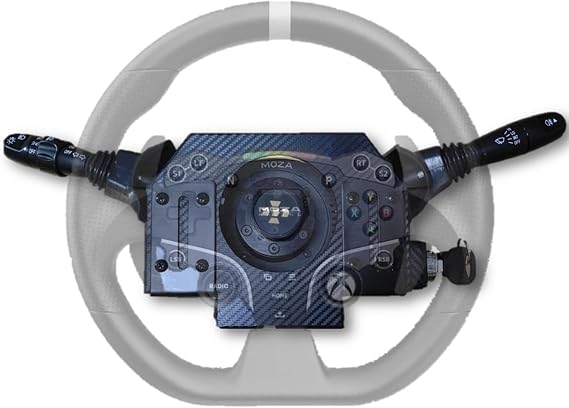 Simulator Turn Signal For MOZA R3/R5/R9/R12 ETS Steering Wheel Base;Multi-Function Stalks Turn Wiper Headlight Dimmer Lever Upright-Upside-Down Convertible Both base (For R9)