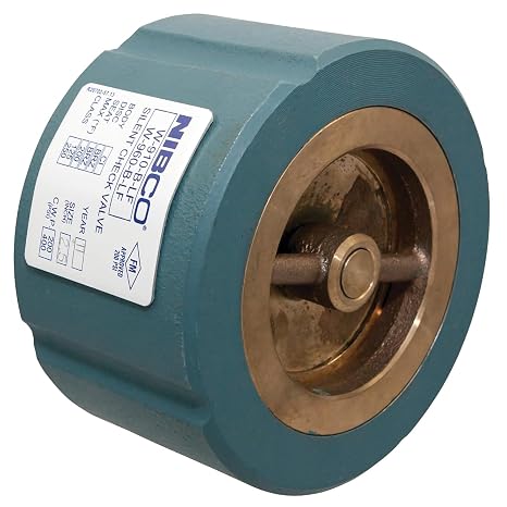 NIBCO - NLN10XH W910B-LF/W960B-LF Silent Wafer Check Valve Lead-Free, Class 125, Iron Body, Bronze Seat and Disc, 4"
