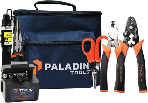 FTK-T Fiber Tool Kit by Paladin Tools - Professional Grade Fiber Optic Tools - Cut, Strip, Terminate Fiber Optic Cables