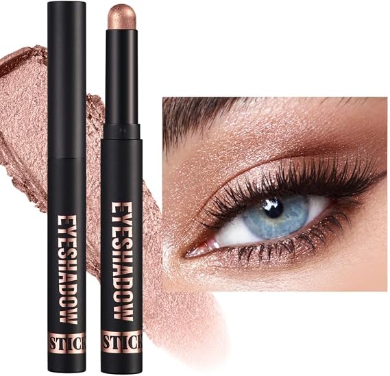 Eyeshadow Stick Soft Creamy Matte Shimmer Eye Shadow Pencil Crayon Highlighting Pigmented Shiny Eyeshadow Pencil Waterproof Classy Shimmer Eye Shadow Sticks (#10)