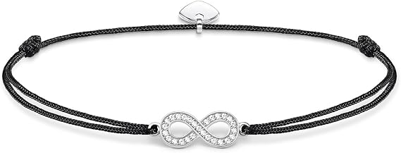 Thomas Sabo Damen Armband Schwarz Little Secret Unendlichkeitszeichen Infinity 925 Sterling Silber LS003-401-11-L20v