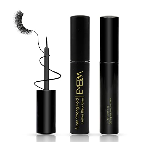 EMEDA Strong Hold Lash Glue, Hypoallergenic Waterproof Eyelash Adhesive for