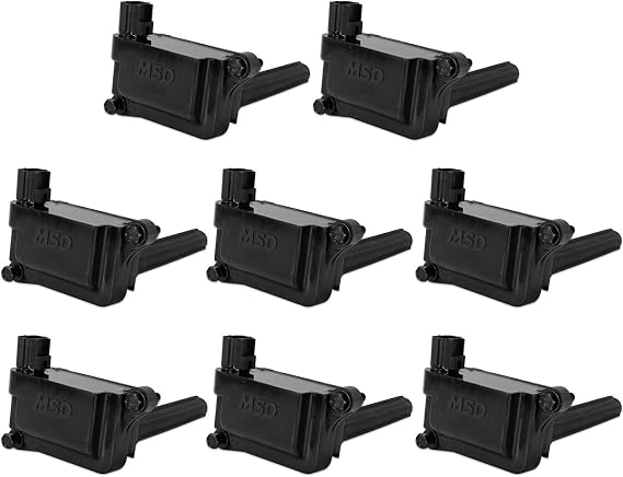 MSD 825583 Ignition Coils Blaster Series 2005-2020 5.7L/6.1L/6.2L/6.4L HEMI, Black, 8-Pack