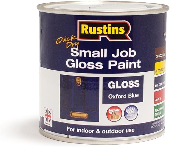 Rustins Quick Dry Small Job Paint Gloss Oxford Blue 250ml | 8.5 Fl. Oz.