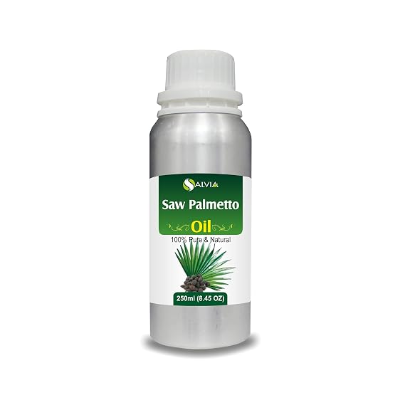 Salvia Saw Palmetto Oil 250 ml (8.45 fl oz) Cold Pressed Carrier Oil for Hair Care Formulations, Scalp Treatments & DIY Cosmetic Preparations
