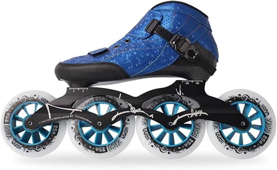 White Carbon Fiber Speed Skates for Adult, Professional Inline Racing Skates 3x110mm for Men Women, Lightweight Fitness Skates with ABEC-9 Bearings & PU Wheels
